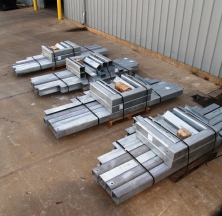 Steel Fabrication Being Prepared for Shipping